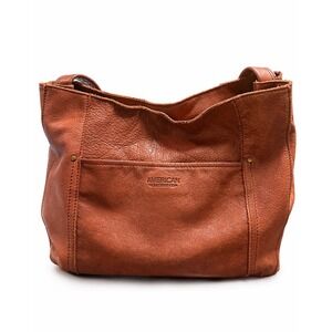 American Leather Co Tote Women OS Brown Leather Hobo Shoulder Bag Everyday Purse